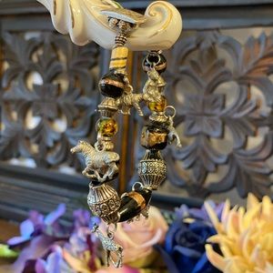 Handmade safari-themed charm bracelet